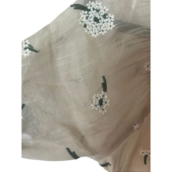 Le lis embroidered floral metallic milk maid bodysuit - Picture 4 of 5